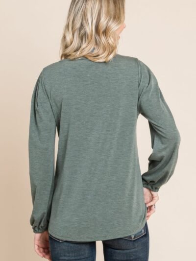 Solid Tr Spandex Long Sleeve Top Solid Tr Spandex Long Sleeve Top