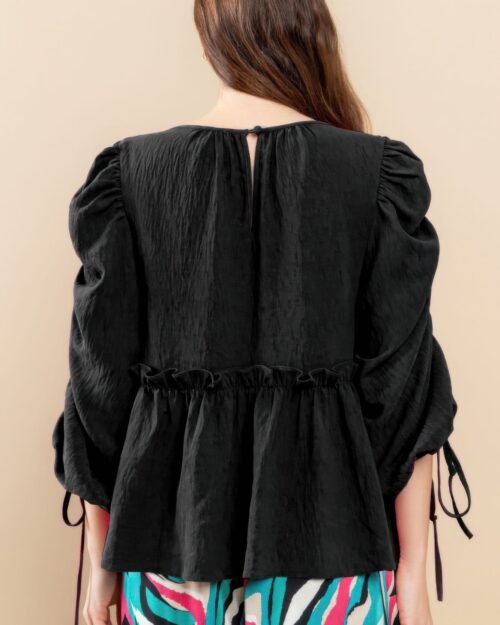 round neckline babydoll top