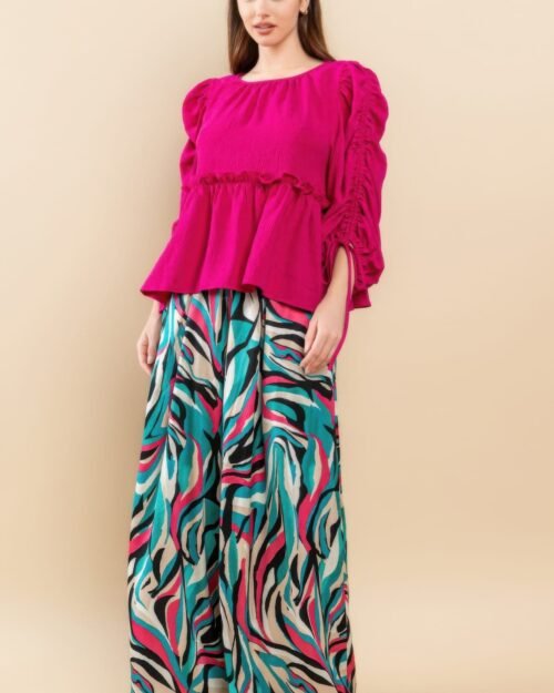 round neckline babydoll top