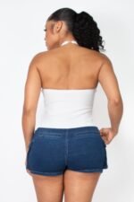 Halter ribbon open-back crop top - Image 10