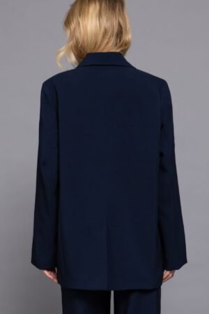 Long Slv Front Button Closure Blazer