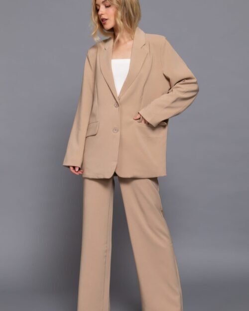 elegant women's long sleeve blazer for office wear