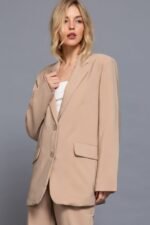Elegant Women's Long Sleeve Blazer for Office Wear