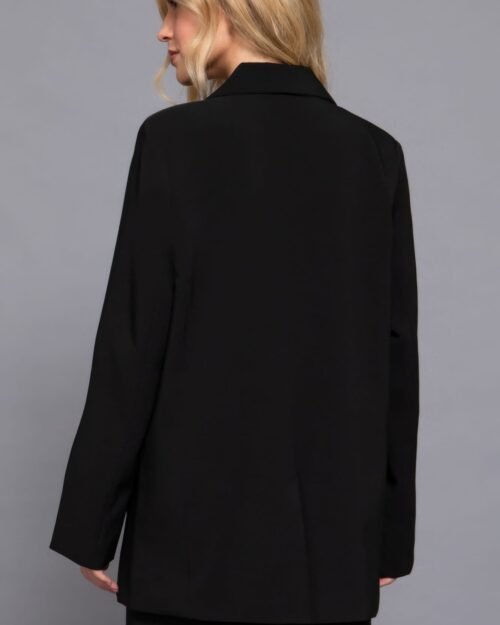 long slv front button closure blazer