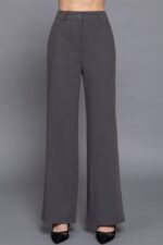 Back elastic straight woven long pants - Image 9