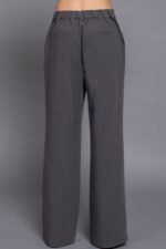 Back elastic straight woven long pants - Image 12