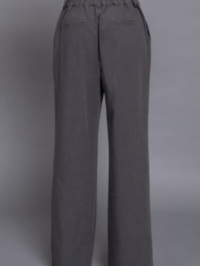 Back elastic straight woven long pants Back elastic straight woven long pants
