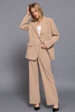 Back elastic straight woven long pants - Image 2