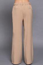 Back elastic straight woven long pants - Image 4
