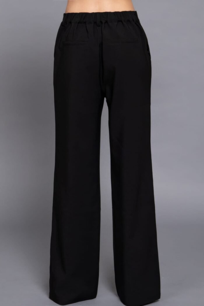 Back elastic straight woven long pants - image 16