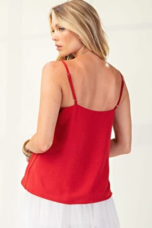 Laced textured poly woven camisole Laced textured poly woven camisole