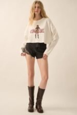 Love like a cowgirl thermal graphic sweatshirt - Image 2