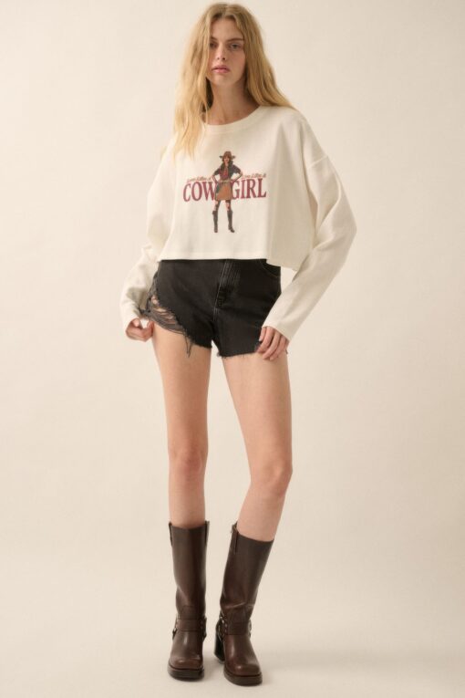 Love like a cowgirl thermal graphic sweatshirt - Image 2