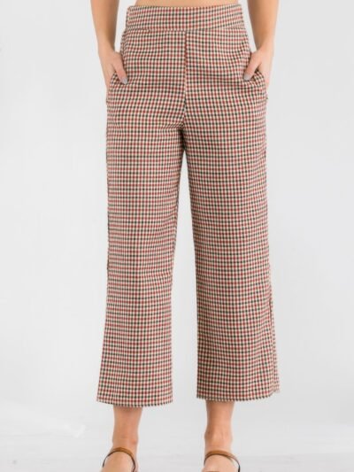 Gingham High Waist Pants