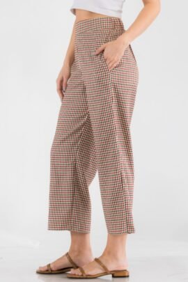 Gingham High Waist Pants Gingham High Waist Pants