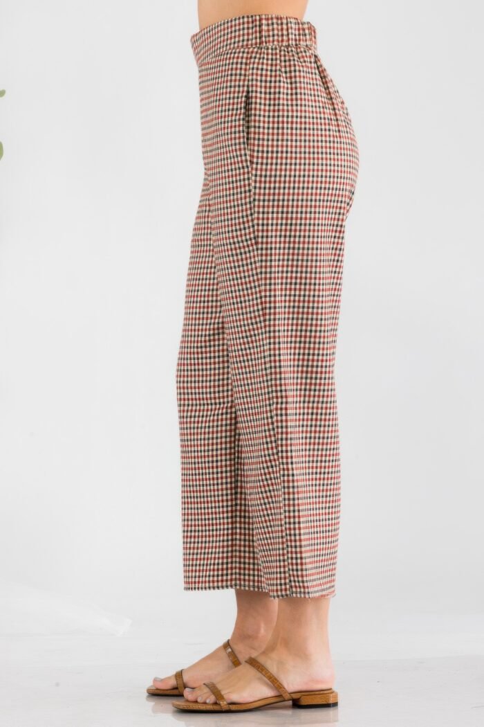 Gingham high waist pants - image 5