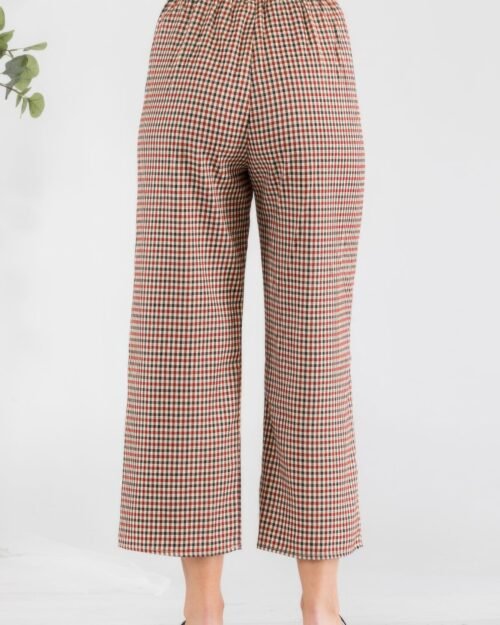 gingham high waist pants