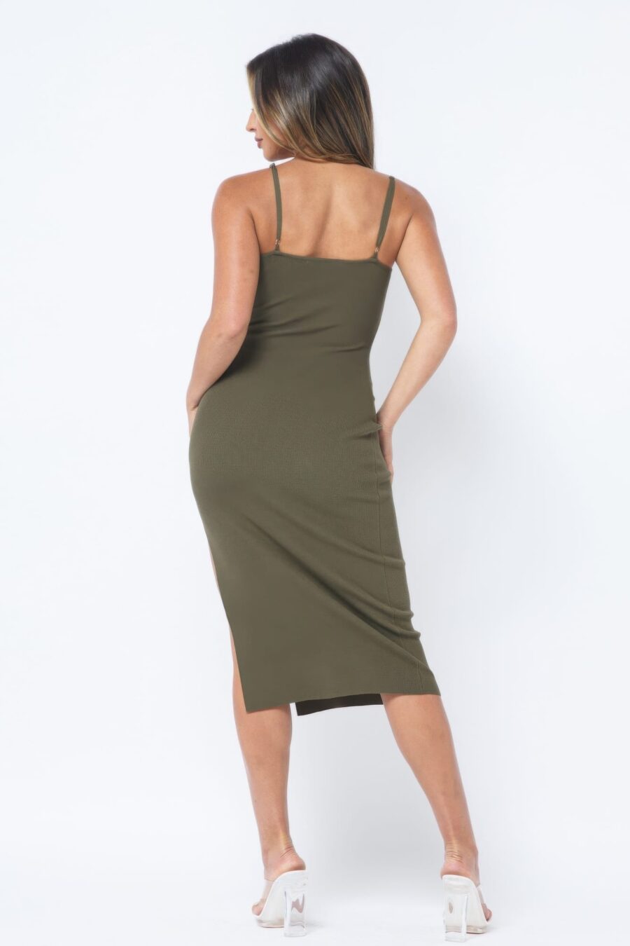 Side slit cami dress