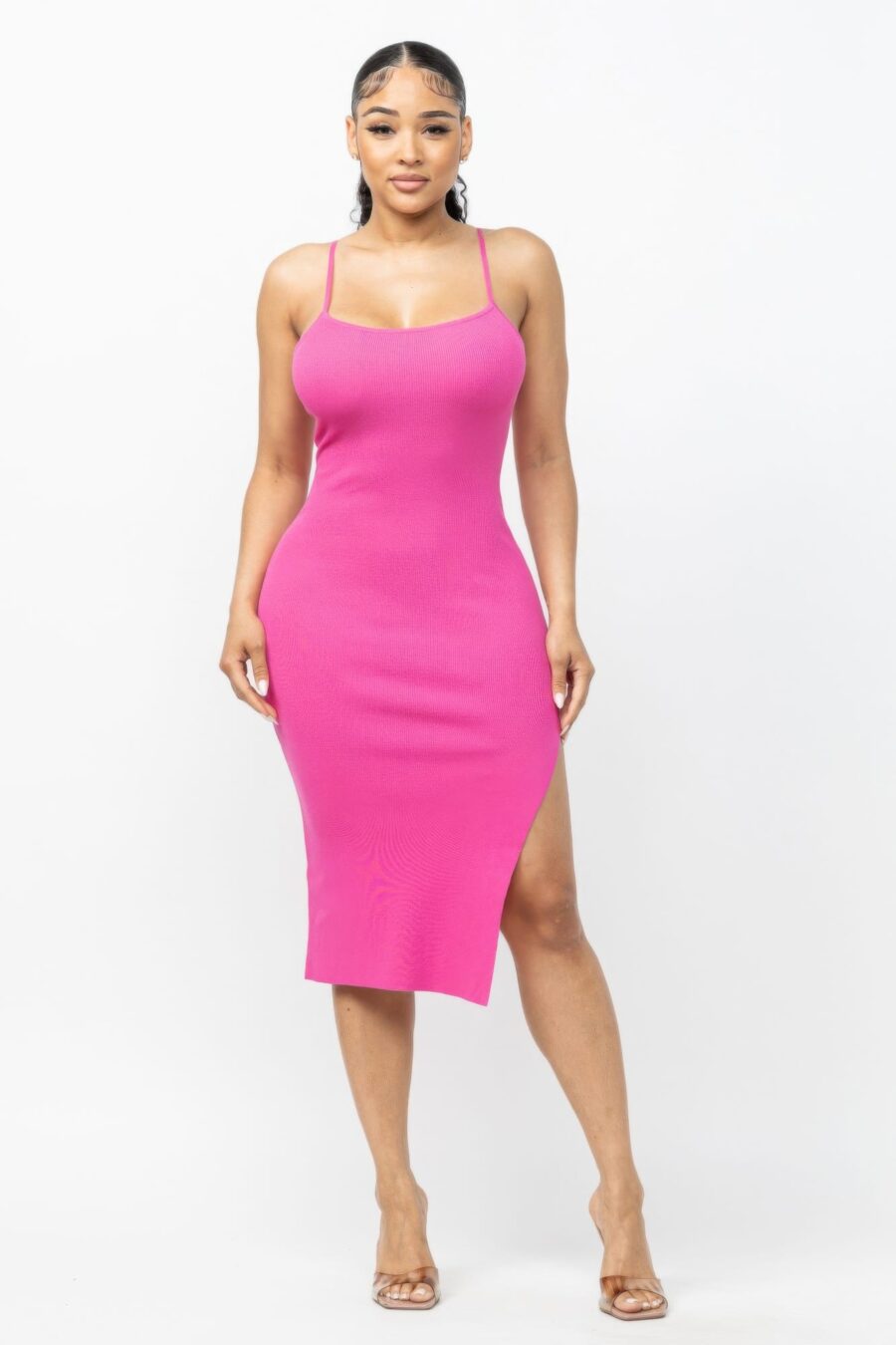 Side slit cami dress