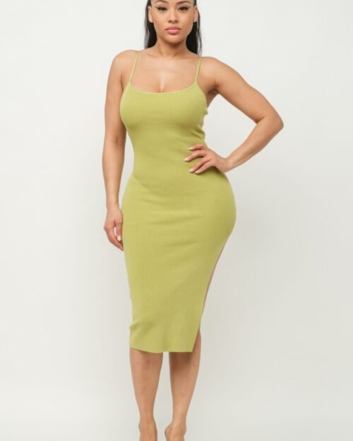 side slit cami dress
