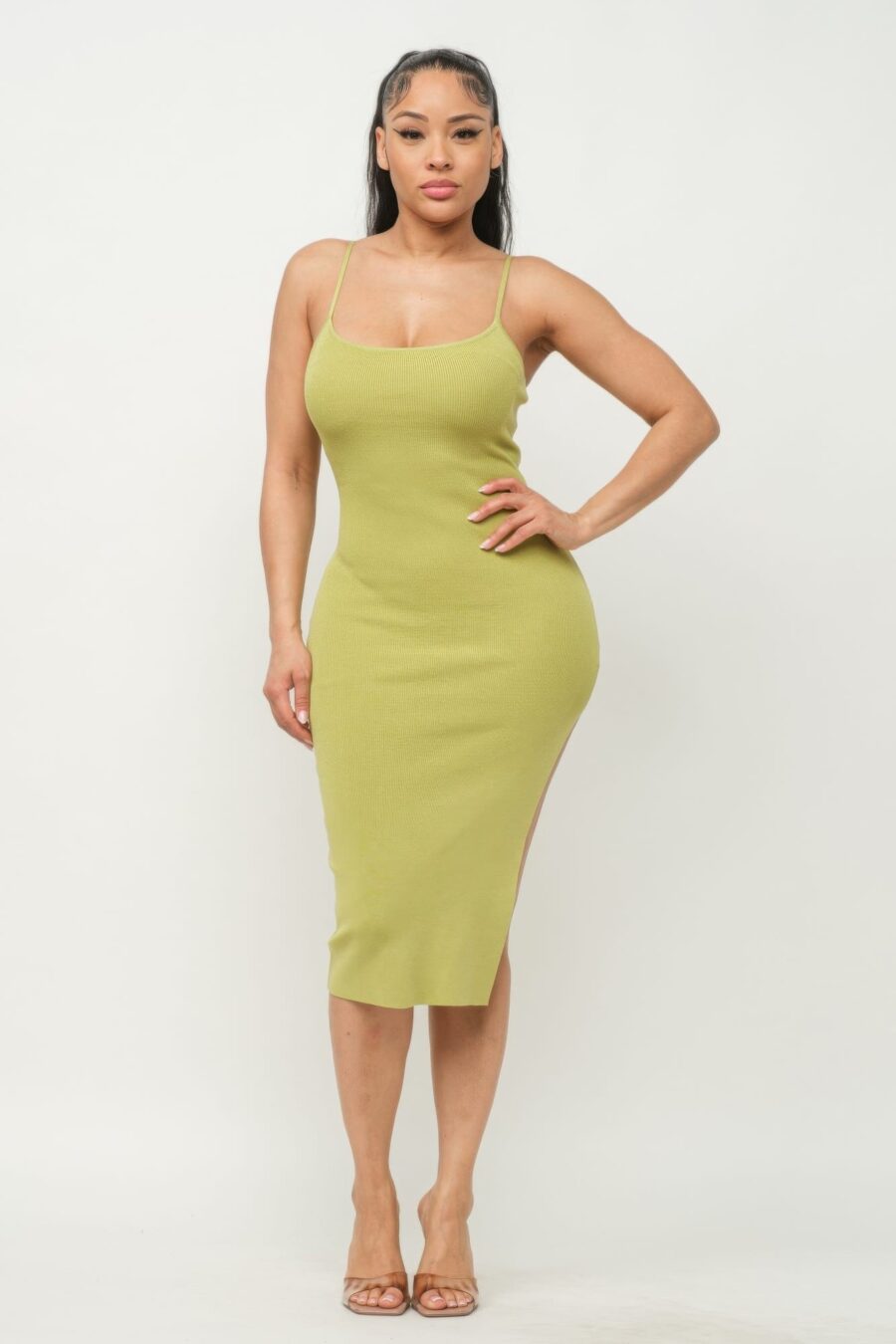 Side slit cami dress