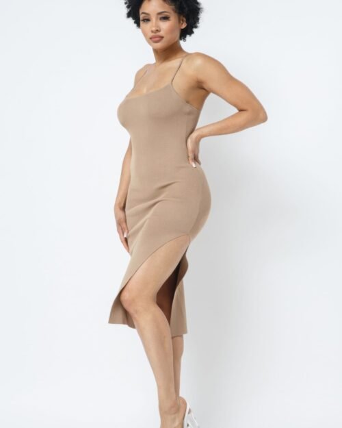 side slit cami dress