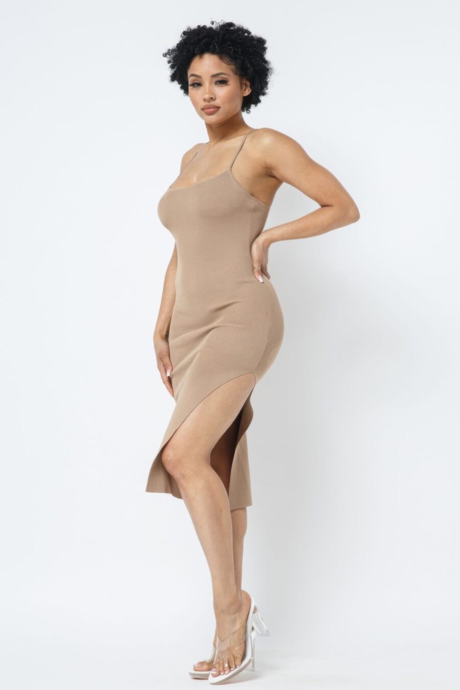 Side slit cami dress