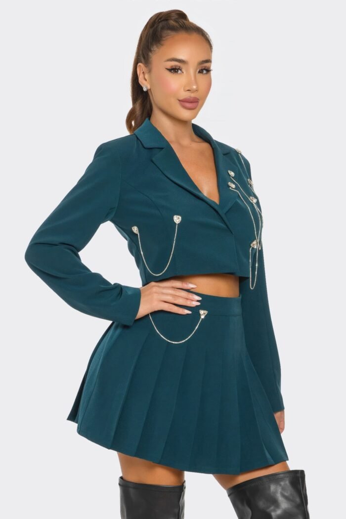 Skirt set – pleated skirt set glamorous elegance & chic styling