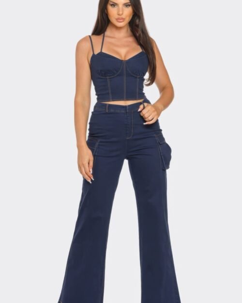 crop jacket 3pcs set