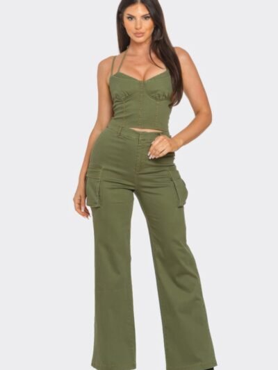 Crop Jacket 3pcs Set