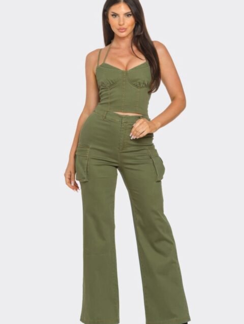 Crop Jacket 3pcs Set