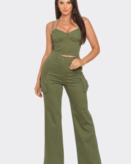 crop jacket 3pcs set