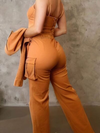 Crop Jacket 3pcs Set