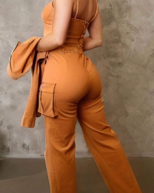 crop jacket 3pcs set