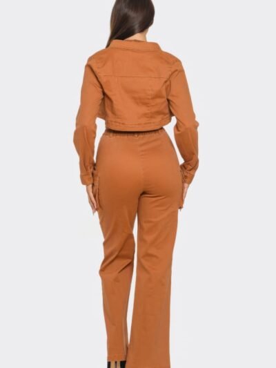 Crop Jacket 3pcs Set