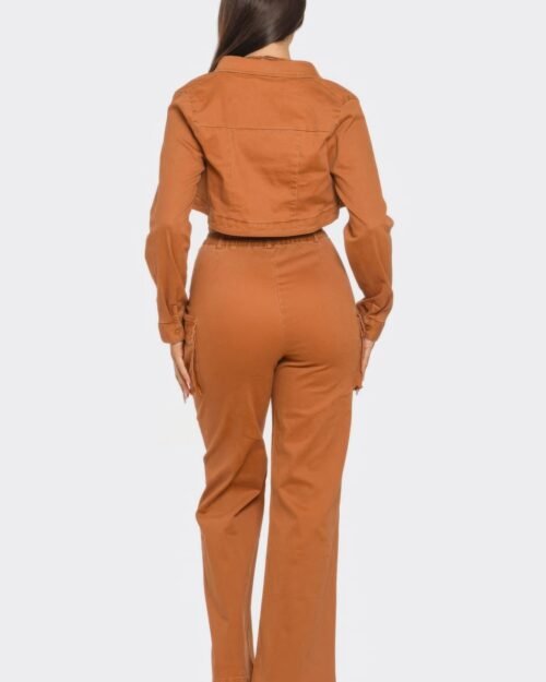 crop jacket 3pcs set