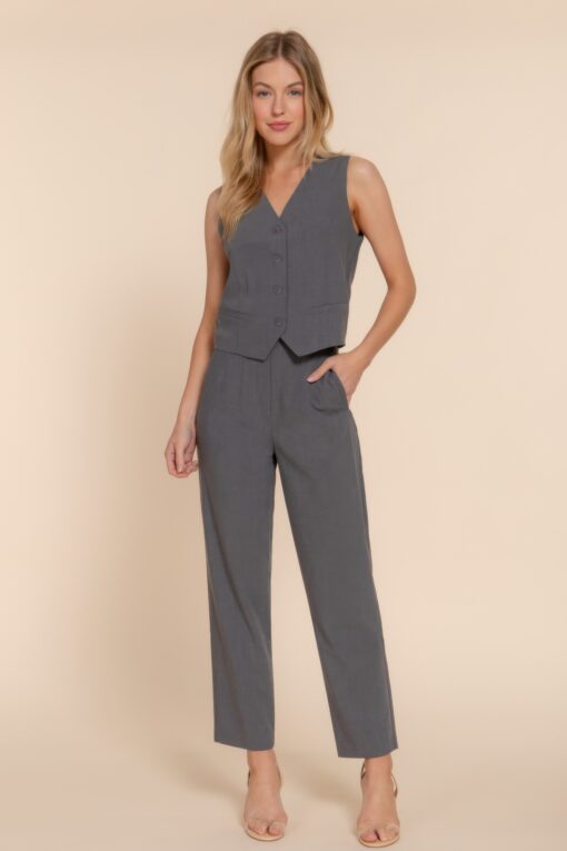 V-neckline W/front Button Closure Vest - Image 6