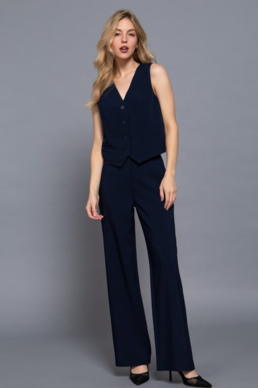 V-neckline W/front Button Closure Vest - Image 2
