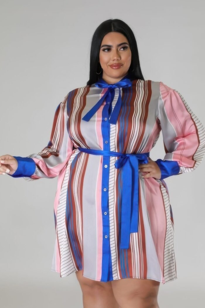 Long sleeves non-stretch dress
