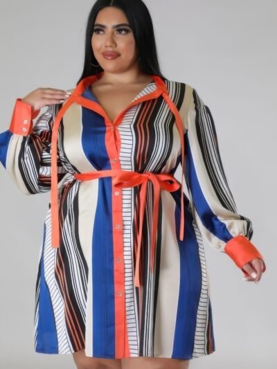 Long Sleeves Non-stretch Dress