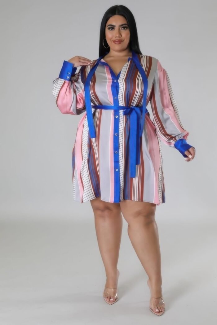 Long sleeves non-stretch dress