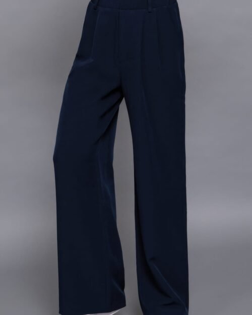 Contrast Waist Boxer Straight Long Pants