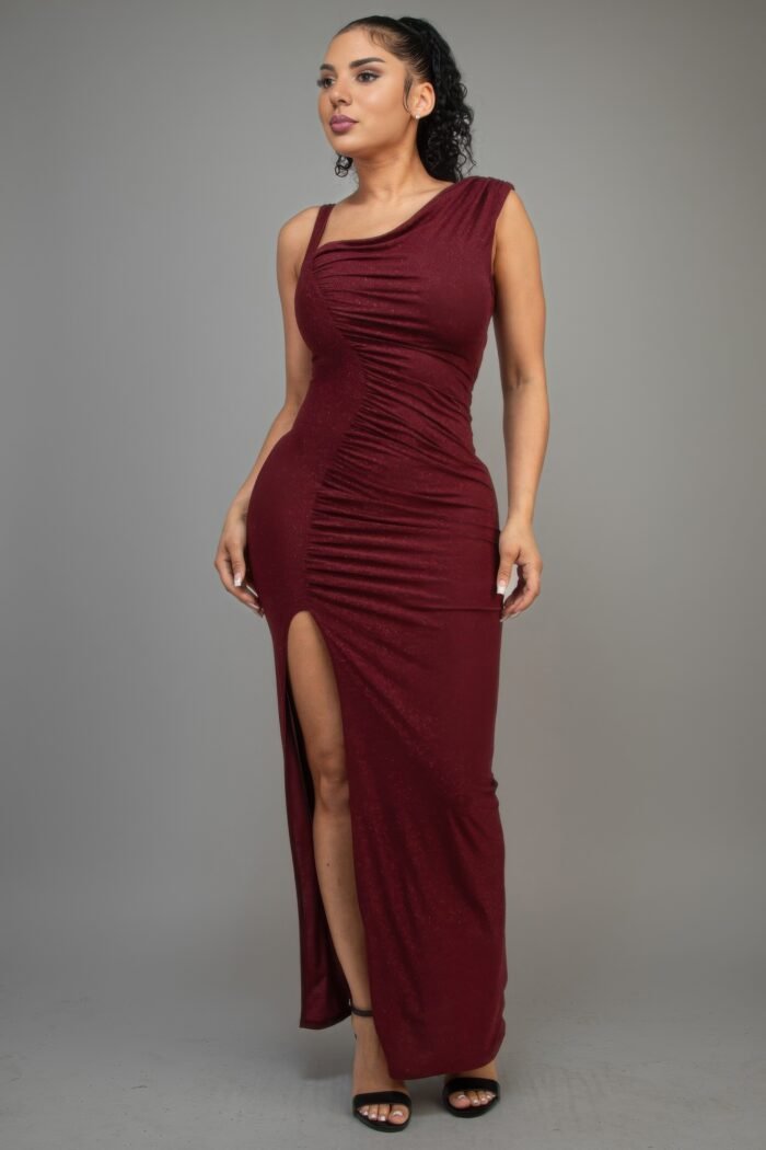 Glitter slitted dress