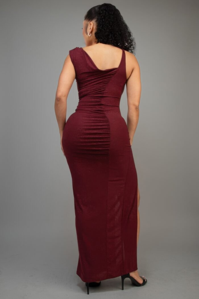 Glitter slitted dress