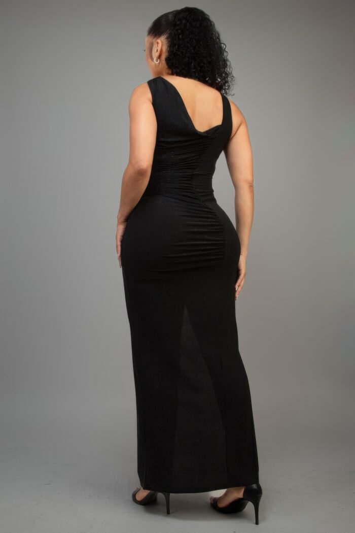 Glitter slitted dress