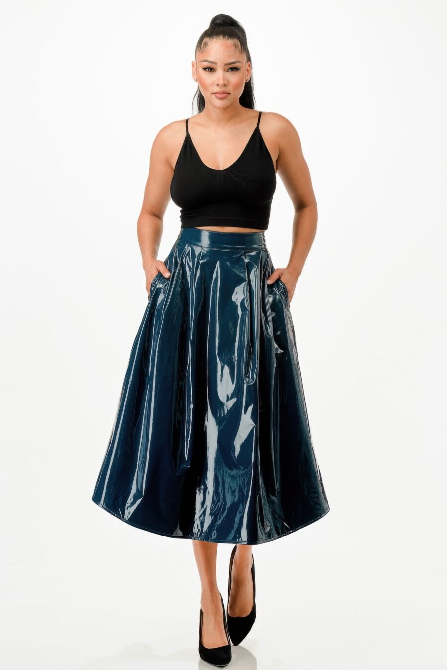 Midi skirt with pockets