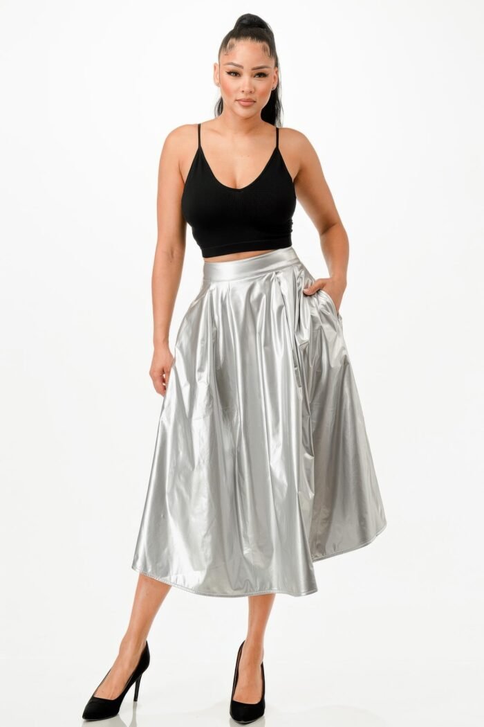 Midi skirt with pockets