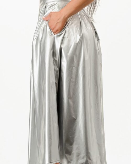 day-to-night silver party skirt for women