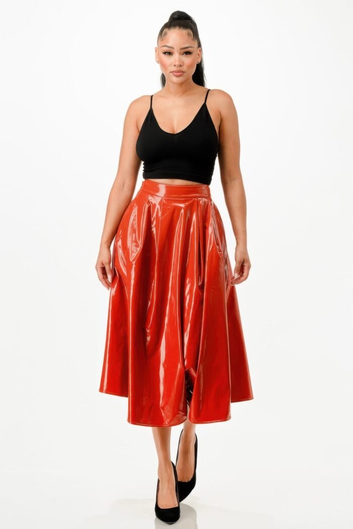Midi skirt with pockets