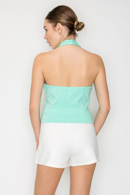 Halter Neck Buckled Open-back Top - Image 15